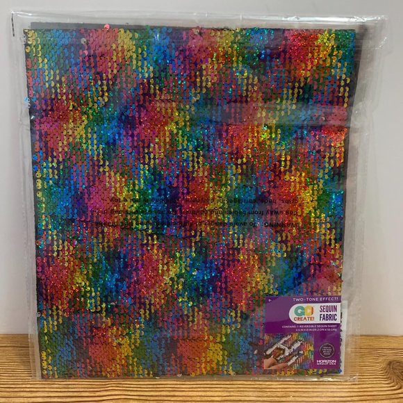 Go Create Two Tone Sequin Reversible Fabric Sheets Lot Of 3 - Picture 1 of 4